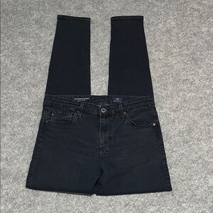 Ag Adriano Goldschmied The Farrah Skinny High-Rise Black Stretch Denim Pants